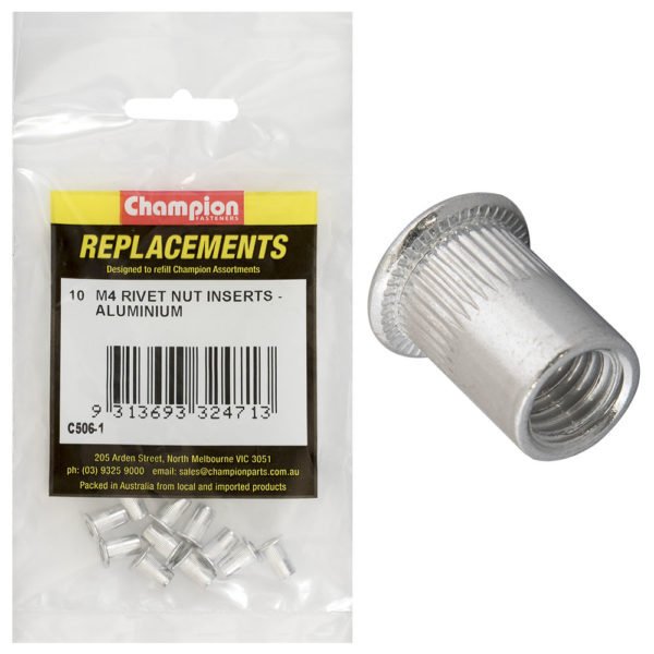 Champion Rivet Nut Insert Aluminium - AIMS Industrial Supplies