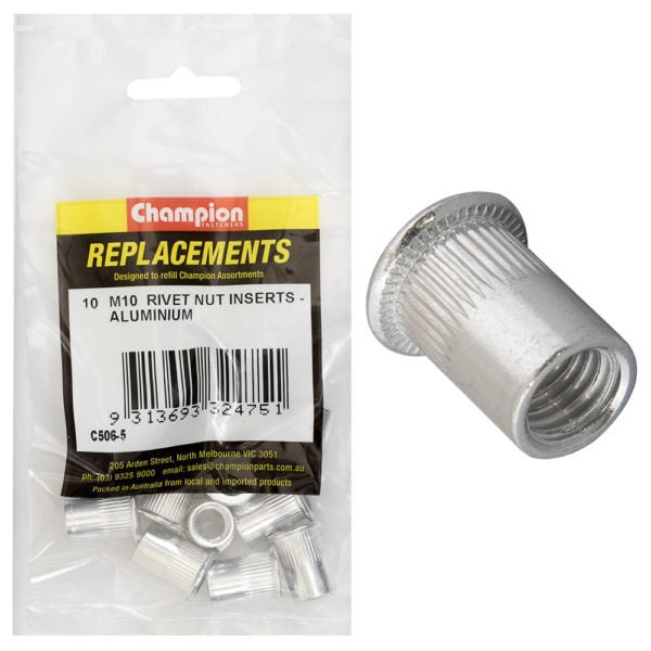 Champion Rivet Nut Insert Aluminium - AIMS Industrial Supplies