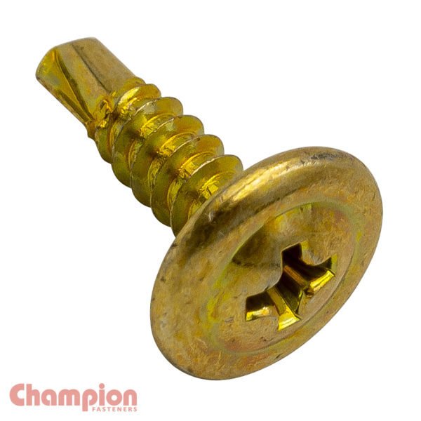 Champion SDS1 Self Drilling Screw Mushroom Head Zinc - AIMS Industrial Supplies