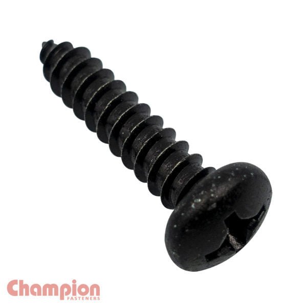Champion Self Tapping Screw Pan Head Phillips Black Zinc - AIMS Industrial Supplies