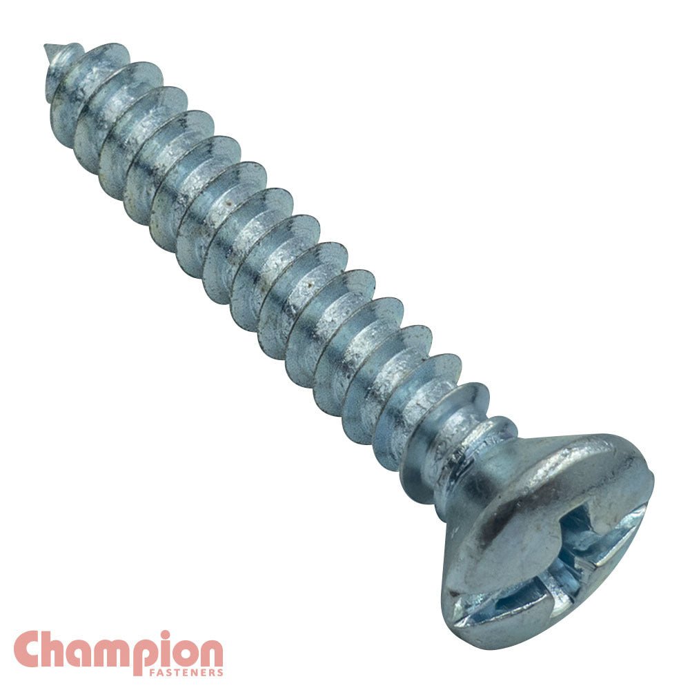 Champion Self Tapping Screw Raised Head Combo - Zinc - AIMS Industrial Supplies