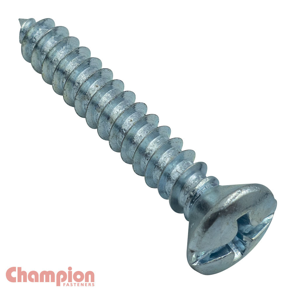 Champion Self Tapping Screw Raised Head Combo - Zinc1