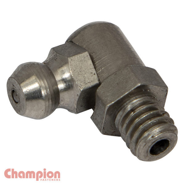 Champion SSCN Grease Nipple M6 x 1mm 90° 316/A4 - 25/Pack