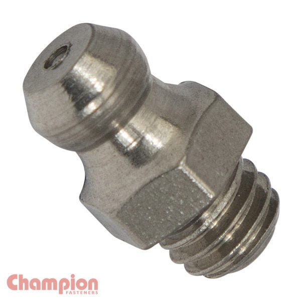 Champion SSCN1 Grease Nipple 1/4" BSF Straight 316/A4 - 25/Pack - AIMS Industrial Supplies