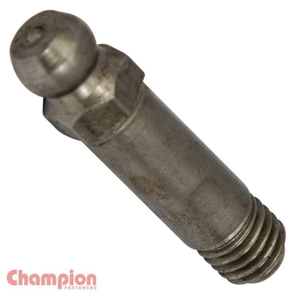 Champion SSCN1020 Grease Nipple 1/4 x 1-1/4" UNF Straight 316/A4 - 25/Pack - AIMS Industrial Supplies