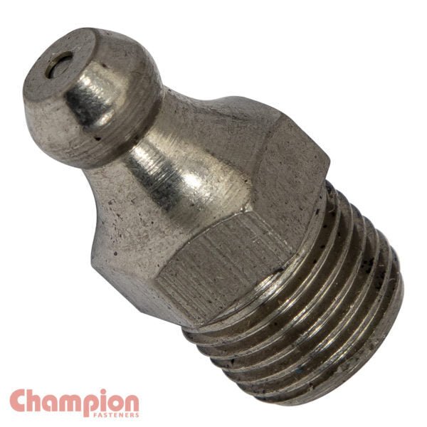 Champion SSCN29 Grease Nipple 1/8" BSP Straight 316/A4 - 25/Pack - AIMS Industrial Supplies