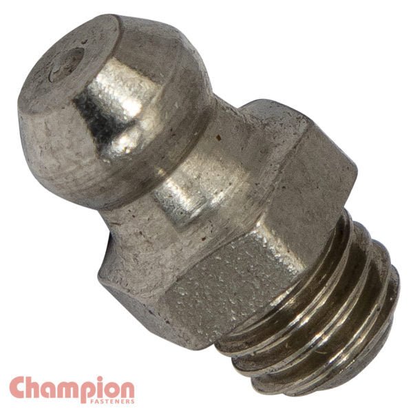 Champion SSCN3 Grease Nipple 1/4" UNF Straight 316/A4 - 25/Pack - AIMS Industrial Supplies