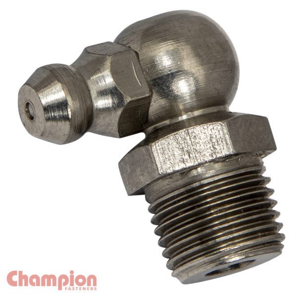 Champion SSCN43 Grease Nipple 1/8" NPT 90° 316/A4 - 25/Pack - AIMS Industrial Supplies