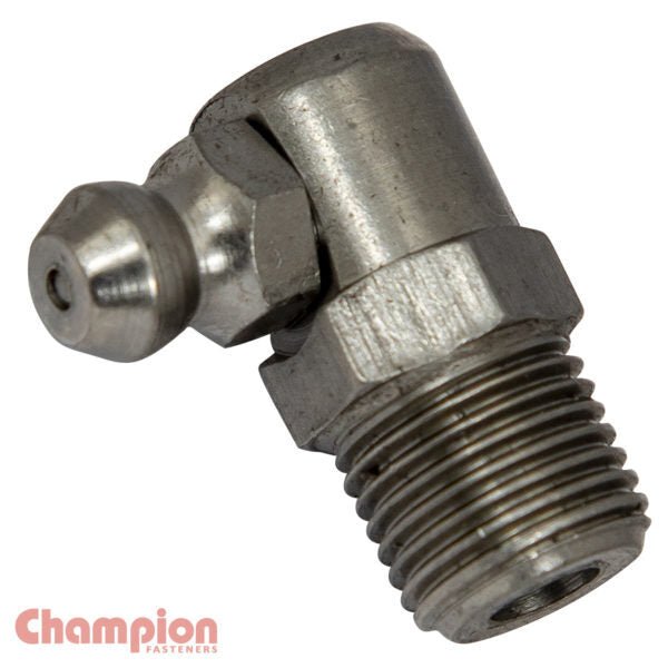 Champion SSCN44 Grease Nipple 1/8" BSP 90° 316/A4 - 25/Pack - AIMS Industrial Supplies