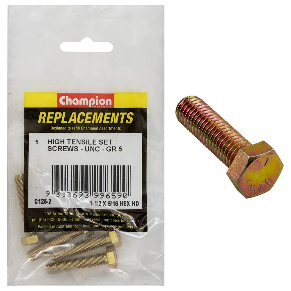Champion UNC Set Screw Assortment Refill - AIMS Industrial Supplies