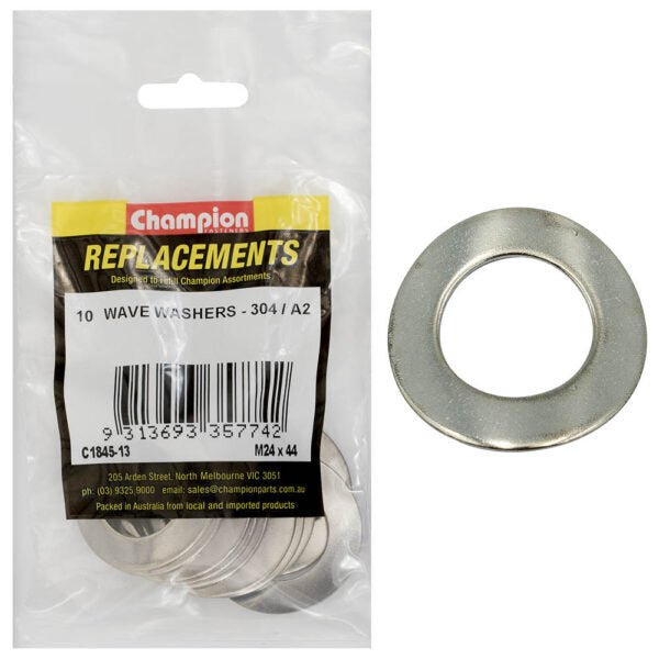 Champion Wave Washer Stainless Steel - 304/A2 - AIMS Industrial Supplies