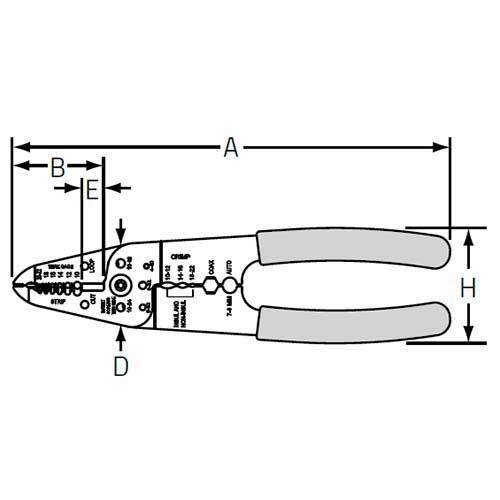 Channellock 908 Wire Stripper Plier 210 x 43mm Cut and Crimp - AIMS Industrial Supplies