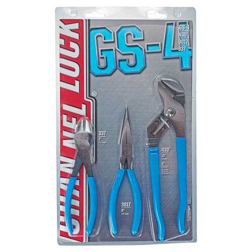 Channellock GS4 Diagonal Cutter,Long nose,Tongue, Groove Plier Set 3Pcs1