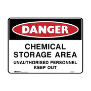Chemical Storage Area Unathorised Personnel Keep Out - AIMS Industrial Supplies