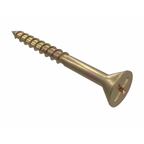 Chipboard Countersunk Rib Phillip Zinc Yellow Passivate - AIMS Industrial Supplies