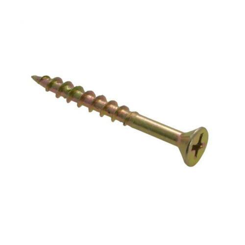 Chipboard Countersunk Rib Phillip Zinc Yellow Passivate - AIMS Industrial Supplies
