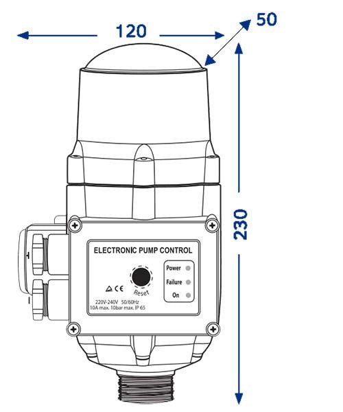 ClayTech Aquatron2P Controller - Pump Controller, 10 Bar, 150 x 140 x 230mm2