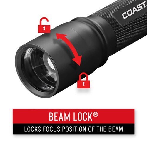 Coast XP6R Rechargeable Pure Beam Focusing LED Torch 400 Lumens - AIMS Industrial Supplies