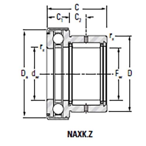 Combined Needle Roller Bearing w/ Thrust Ball - AIMS Industrial Supplies