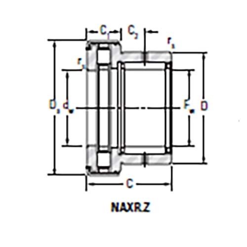 Combined Needle Roller Bearing w/ Thrust Roller Dust Cap - AIMS Industrial Supplies