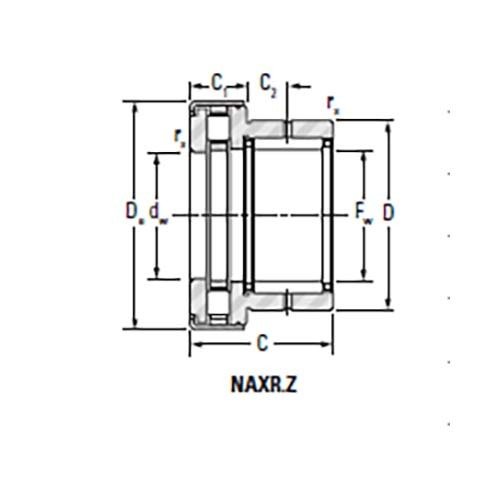 Combined Needle Roller Bearing w/ Thrust Roller (NAXR) - AIMS Industrial Supplies
