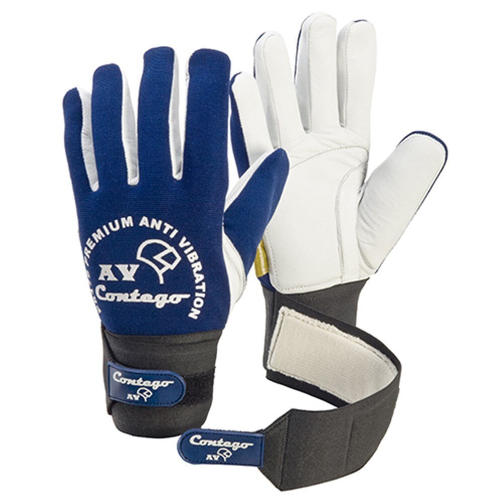Contego Coantivib Anti-Vibration Cut 3 Glove Blue/White - AIMS Industrial Supplies