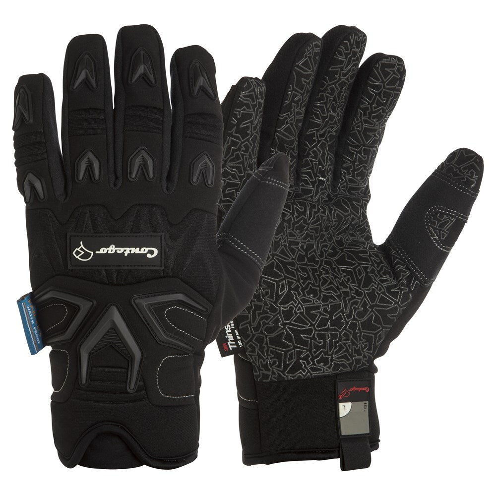 Contego Golden Eagle Grip Tab Glove Yellow/Black - AIMS Industrial Supplies