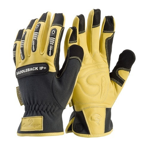 Contego IP Saddle Back Gloves  Yellow/Black, L - Pack of 6