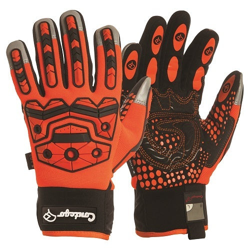 Contego Jabiru 360 C5 Mechanics Gloves Black/Fluro Orange, XL - Pack of 6