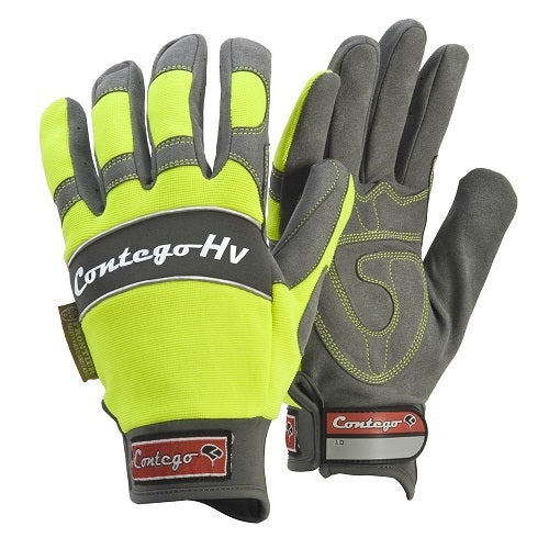 Contego Original Hi-Vis Gloves Yellow, Medium - Pack of 12