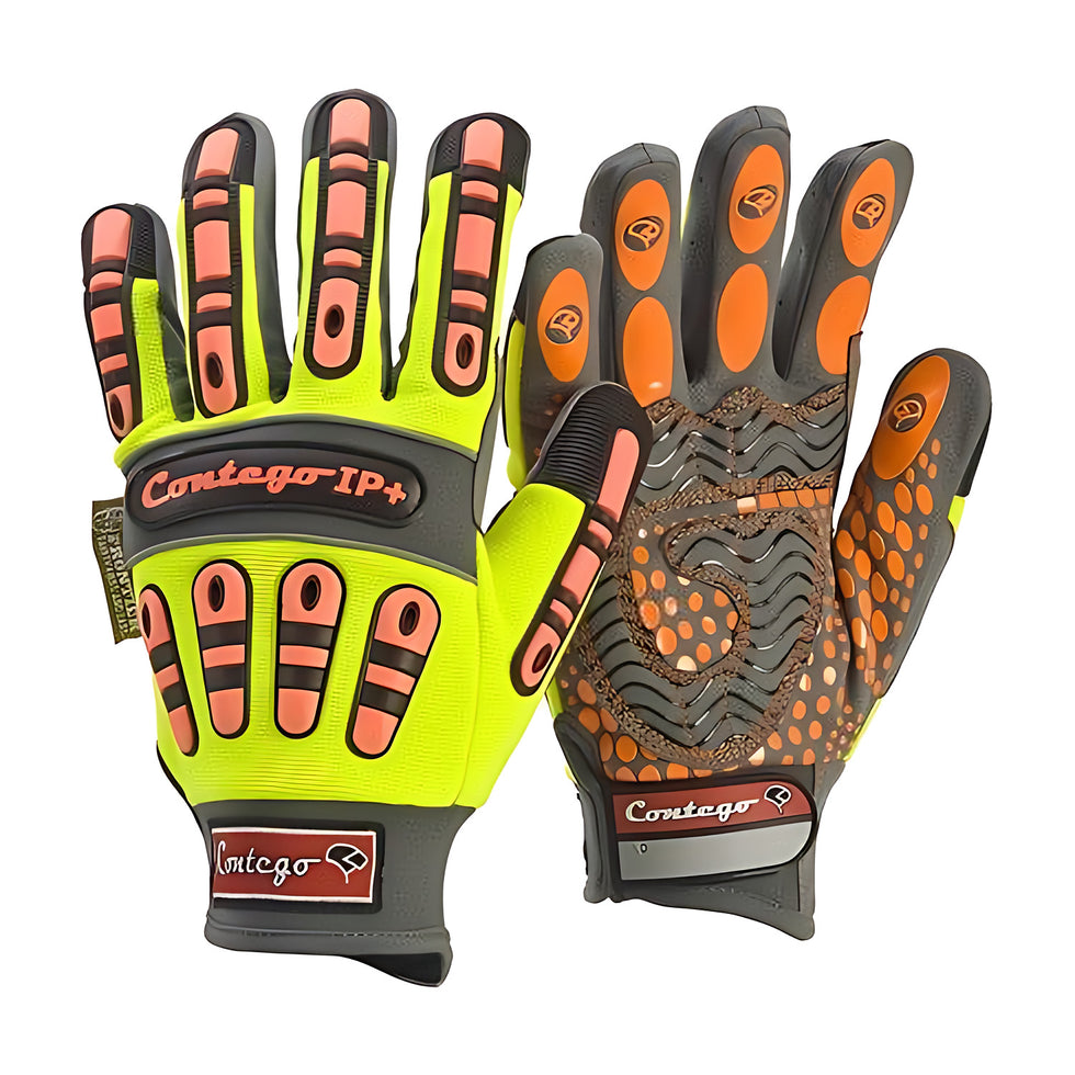 Contego Protectio Hi-Vis Impact Mechanics Gloves