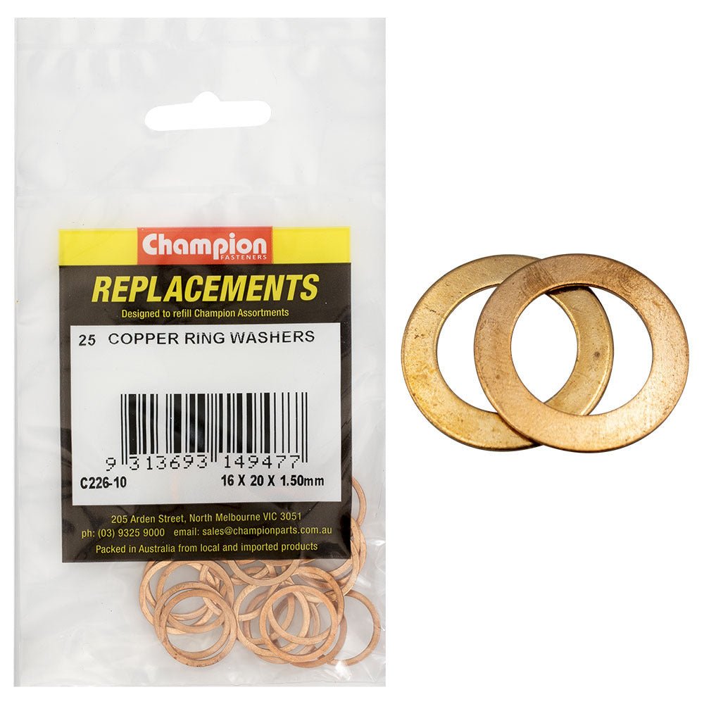 Copper Ring Washer Assortment Refill - AIMS Industrial Supplies