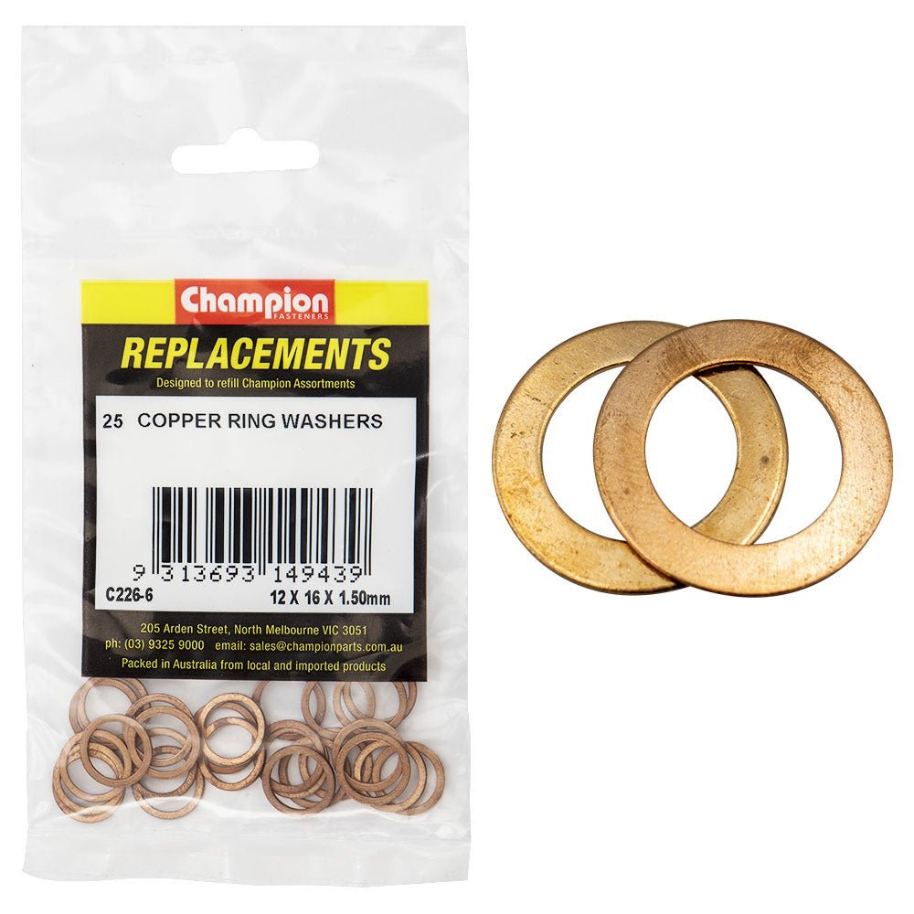 Copper Ring Washer Assortment Refill - AIMS Industrial Supplies
