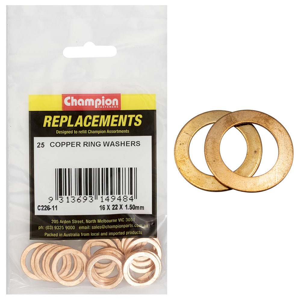 Copper Ring Washer Assortment Refill - AIMS Industrial Supplies