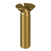 Countersunk Slotted Metal Thread Screw Brass - AIMS Industrial Supplies