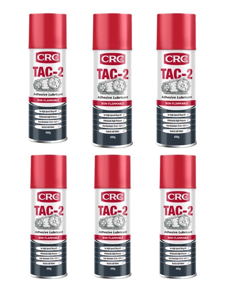 CRC TAC - 2 Adhesive Lubricant Non - Flammable 400g - Pack of 6 - AIMS Industrial Supplies