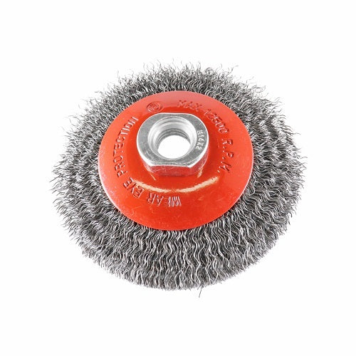 Crimped Conical Brush-  Rocket,  Steel 100mm x M141