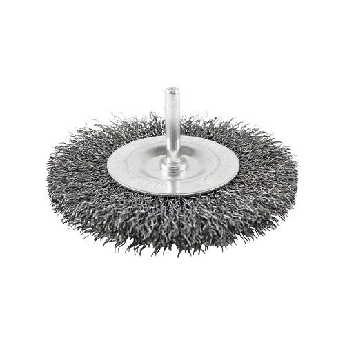 Crimped Wire Wheel, Rocket Steel - 100mm x M6 - AIMS Industrial Supplies