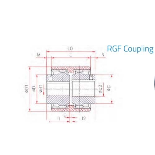 Curved Tooth Gear Coupling - Nylon Sleeve - AIMS Industrial Supplies