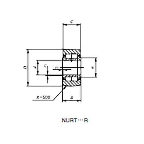 Cylindrical Roller Follower Full Comp Crowned Outer Ring - AIMS Industrial Supplies