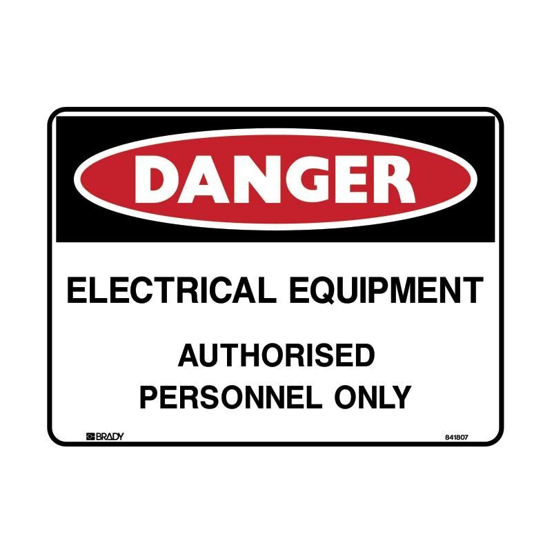 Danger - Electrical Equipment Authorised Personnel Only - AIMS Industrial Supplies