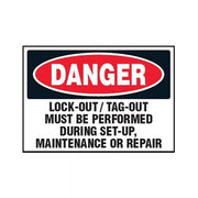 Danger Lockout Tagout Must be Performed During Set Up1
