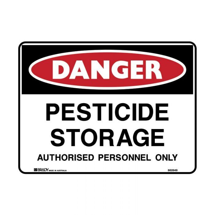 Danger Sign - Pesticide Storage Authorised Personnel Only - AIMS Industrial Supplies