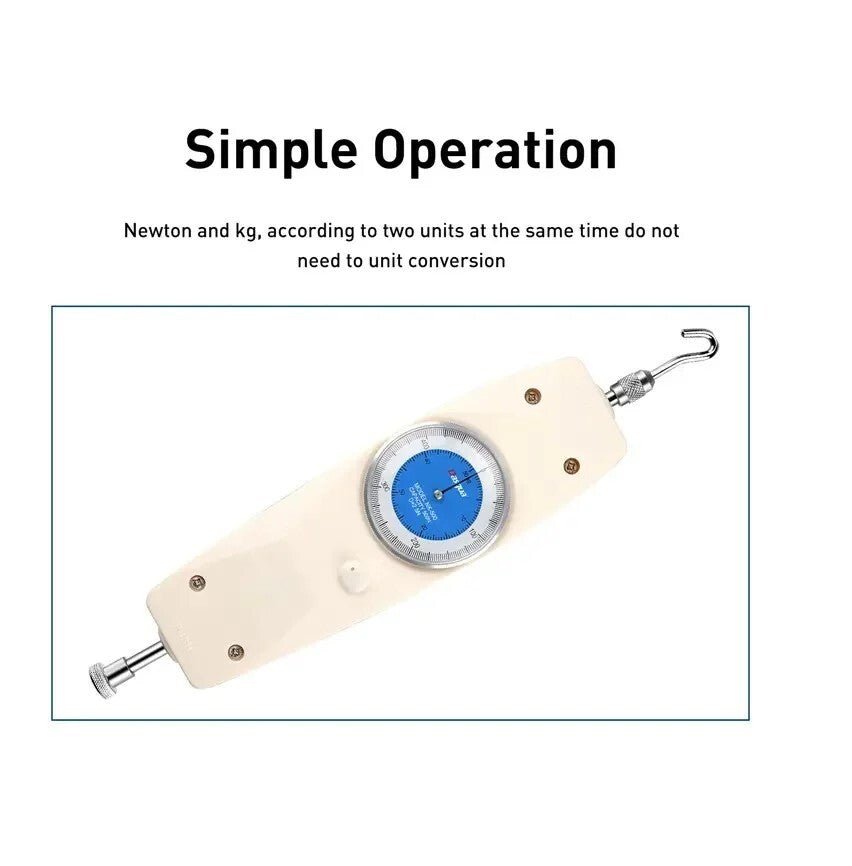 Dasqua Analog Dial Force Gauge 50Nm Capacity 0.25 Graduation - AIMS Industrial Supplies