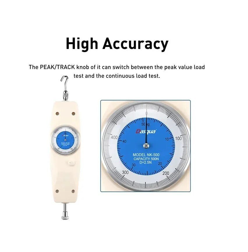 Dasqua Analog Dial Force Gauge 50Nm Capacity 0.25 Graduation - AIMS Industrial Supplies
