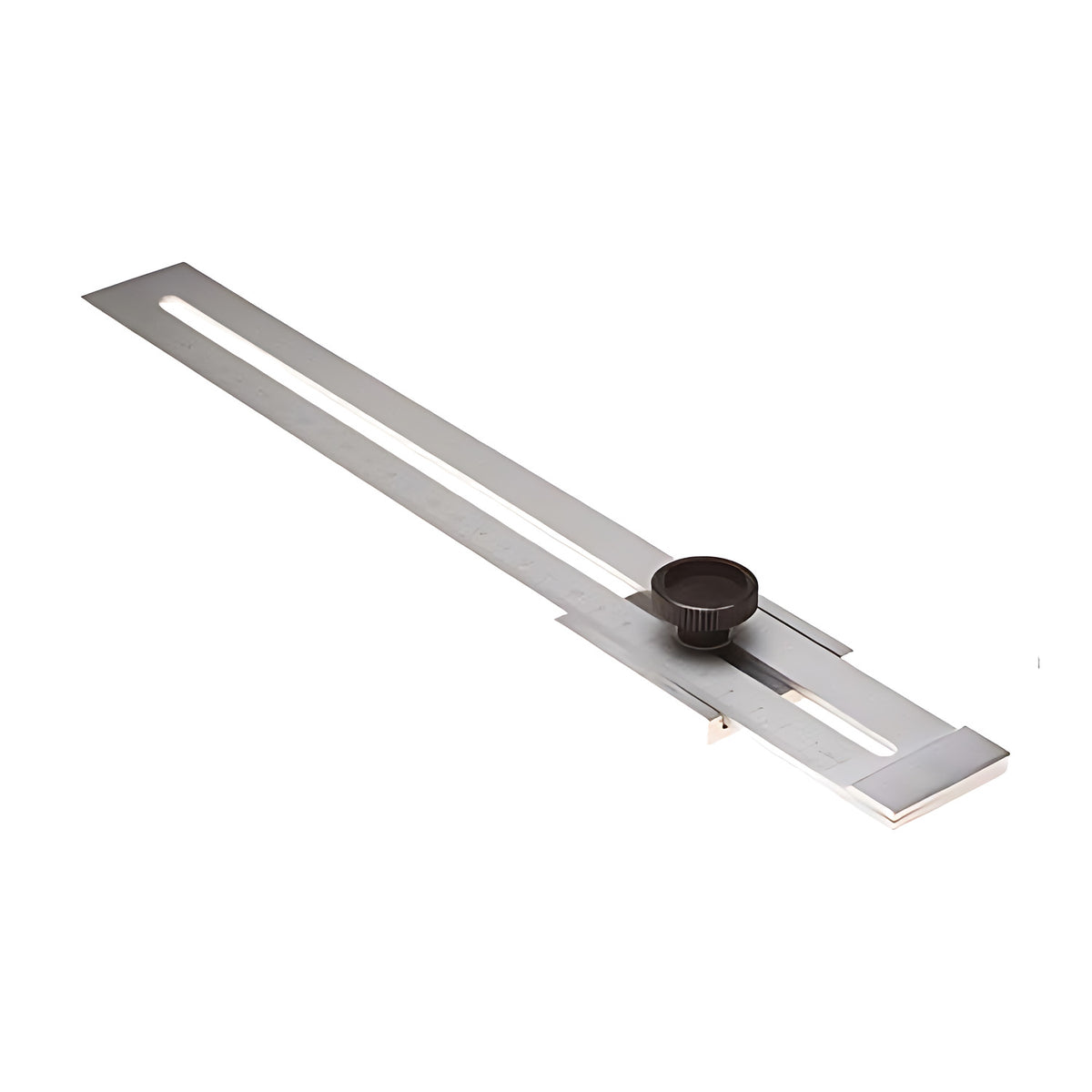 Dasqua Marking Gauge Slide Rule 300mm, flat steel slotted rule with black locking knob