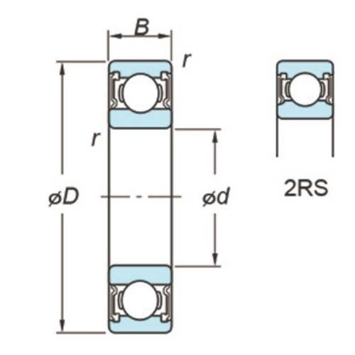 Deep Groove Ball Bearing Rubber Seal - 6000 Series - AIMS Industrial Supplies