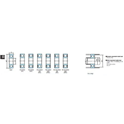 Deep Groove Ball Bearing Rubber Seal (C3)2