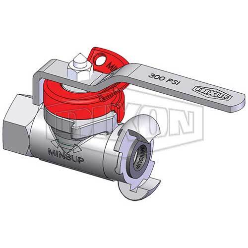 Dixon 08/062/104/00LO 1" Ball Valve Lockout Minsup BSP Female x 'A' Type - AIMS Industrial Supplies