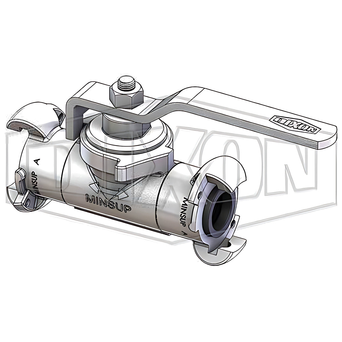 Dixon 08/062/110/00 1" Ball Valve Econovalve Minsup A-Type